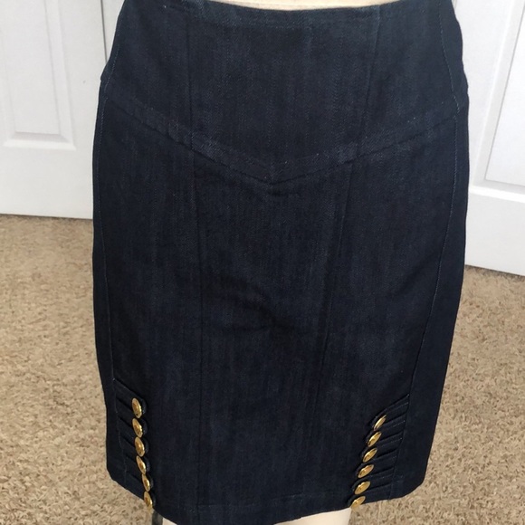 Anthropologie Dresses & Skirts - Anthropologie Leifsdottir Nautical Denim Navy Skirt Sz 2 NWOT